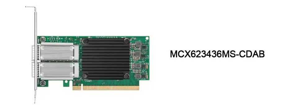 Nvidia MCX623436an-Cdab Connectx-6 Dx En κάρτα προσαρμογής, 100GB, Ocp3.0, με Διαχείριση Διοικητών, Δύο θύρες Qsfp56, Pcie 4.0 X16, Χωρίς κρυπτογράφηση, Thumbscrew (Pull Tab) 0