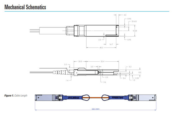 Καλώδιο Qsfp Mellanox MC220731V-015 IB FDR QSFP+ AOC Ethernet επάνω σε VPI σε 56Gb/S