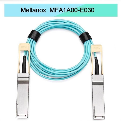 Δικτυακό δίκτυο που βασίζεται σε VCSEL QSFP Mellanox AOC Cable MFA1A00-E030 IB EDR έως 100Gb/S