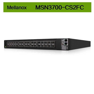 Σωρείτης Linux 2 διακόπτης MSN3700 δικτύων εναλλασσόμενου ρεύματος PSUs Mellanox - λιμένες CS2FC 100GbE 1U 32 QSFP28