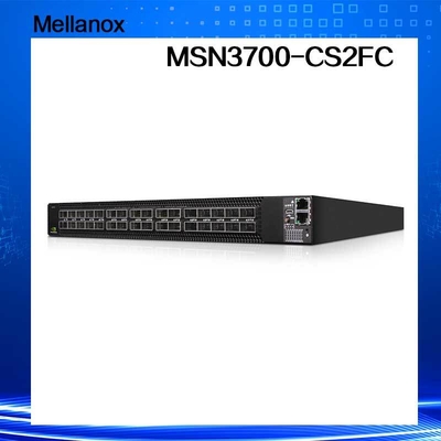 Σωρείτης Linux 2 διακόπτης MSN3700 δικτύων εναλλασσόμενου ρεύματος PSUs Mellanox - λιμένες CS2FC 100GbE 1U 32 QSFP28