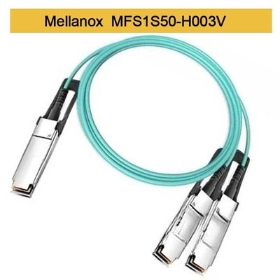 MFS1S50-H003V Καλώδιο AOC 200GbE σε 2x100GbE QSFP56 σε 2xQSFP56 MMF Mellanox AOC