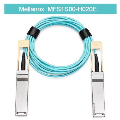 Καλώδιο Mellanox AOC χαμηλής καθυστέρησης MFS1S00-H020E  Καλώδιο διαχωρισμού Ethernet 200GbE σε 2x100GbE 20m