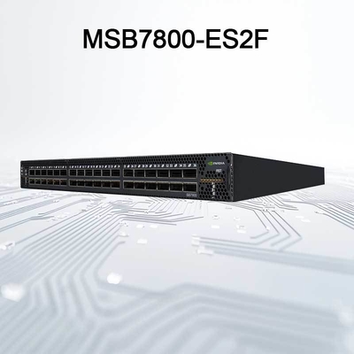 MSB7800-ES2F υψηλή ταχύτητα διακοπτών δικτύων IB Mellanox 100gb στο κέντρο ημερομηνίας