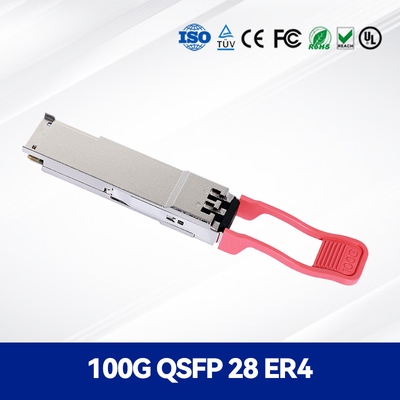 Πρωταθλήματα 100G QSFP28 ER4 40KM μονάδα δέκτη οπτικών ινών για κέντρα δεδομένων