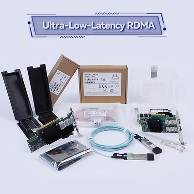 διεπαφή mcx653105a-HDAT connectX-6 δικτύων της Nic καρτών 200GbE Mellanox SFP Pcie