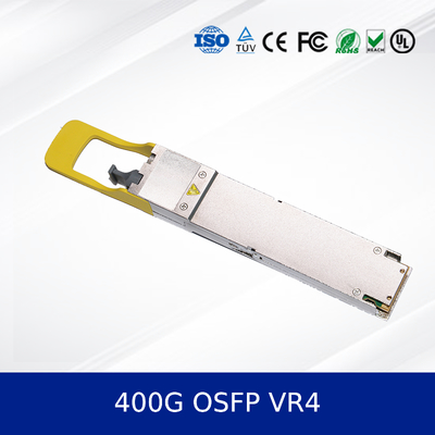 Μονάδα πομπού-δεκτή οπτικών 400G OSFP VR4, λύση οπτικών ινών υψηλής ταχύτητας πολλαπλών τρόπων