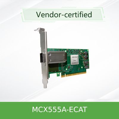 Κάρτα mcx555a-ECAT connectX-5 EDR 100GbE προσαρμοστών καρτών VPI Mellanox 100gbe Nic δικτύων Mellanox