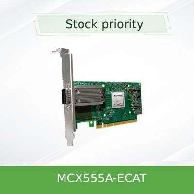 Κάρτα connectX-5 προσαρμοστής VPI EDR/100GbE δικτύων mcx555a-ECAT Mellanox
