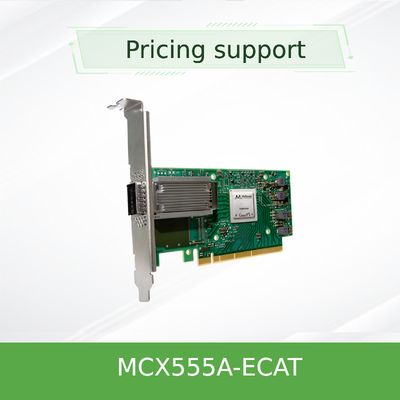 Κάρτα προσαρμογέα υψηλής ταχύτητας Connectx-5 EDR για δικτύωση 100GB/S MCX555A-Ecat