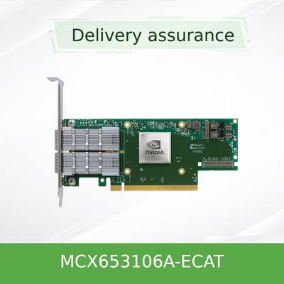 Mcx653106a-ECAT Mellanox 100gb Nic ConnectX- 6 διπλός λιμένας VPI Hdr100 Edr Ib