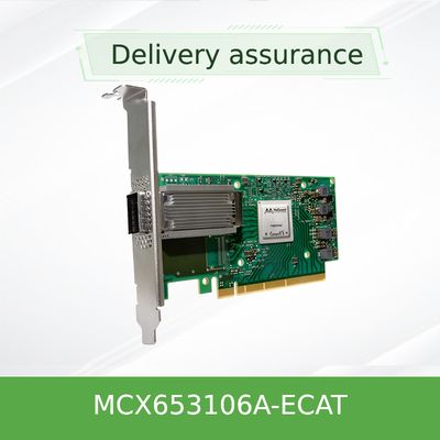Αρχικό MCX653106A-ECAT Connect X-6 100Gb/S Δύο θύρες QSFP56 Ethernet Adapter