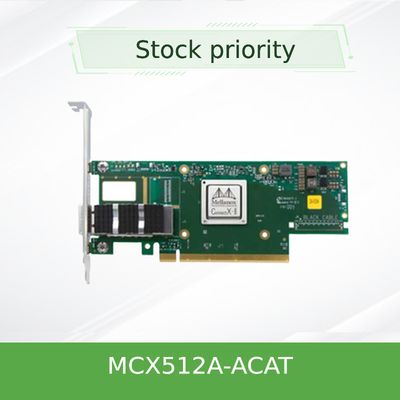 Mcx512a-ACAT Mellanox Connectx 5 διπλός λιμένας 10 EN κάρτα PCIe προσαρμοστών 25gbe Sfp28 3,0 X8