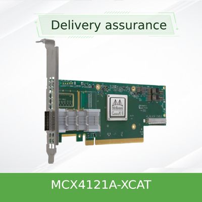 Mellanox κάρτα 25Gbps SFP28 QSFP28 δικτύων mcx4121a-XCAT για τον κεντρικό υπολογιστή
