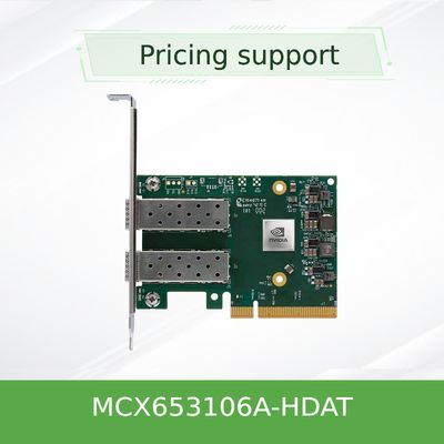 Διπλός προσαρμοστής mcx653106a-HDAT ConnectX 6 QSFP56 καρτών VPI δικτύων Ethernet HDR 200GbE Mellanox λιμένων