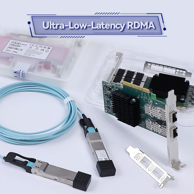 ConnectX 6 Δύο πόρτες Διορθωτής Κάρτας Mellanox Υποστήριξη 100Gb/S MCX653105A-ECAT