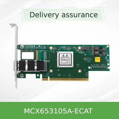 ενιαίος λιμένας QSFP56 100GbE καρτών mcx653105a-ECAT δικτύων 100GbE VPI Mellanox