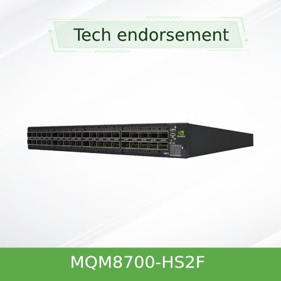MQM8700-HS2F Διακόπτης δικτύου Mellanox Επιτάχυνση εφαρμογών HPC και AI