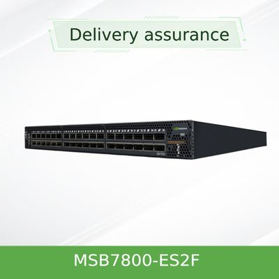 MSB7800-ES2F υψηλή ταχύτητα διακοπτών δικτύων IB Mellanox 100gb στο κέντρο ημερομηνίας