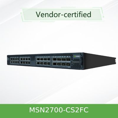 Πλήρες - διπλός διακόπτης MSN2700 δικτύων Linux Mellanox σωρειτών - CS2FC 100GbE 1U