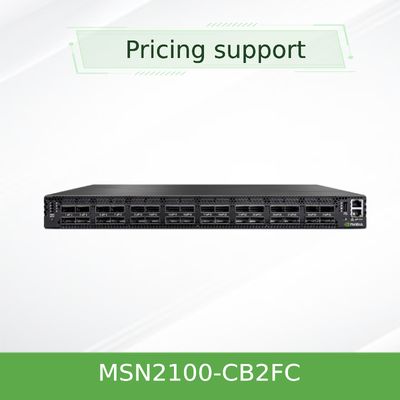 MSN2100-CB2FC Nvidia Spectrum 100gbe 1u Switch 1g Μέγιστη Ταχύτητα Cumulus Linux 16 Θύρες Qsfp28 2 AC Psus X86 2-Πυρήνων Μικρού Βάθους P2c Airflow