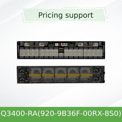 Κβαντικό-3 βασισμένος XDR Infiniband Switch Q3400-RA 920-9B36F-00RX-8S0 4U 144 θύρες XDR πάνω από 72 κλουβιά OSFP 8 πηγές ρεύματος