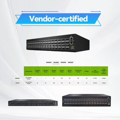 Φάσμα-3 βασισμένος 	Διακόπτης MSN4600 ανοικτών δικτύων διακοπτών Sn4600c δικτύων Mellanox - CS2F με Onyx