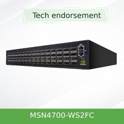 Φάσμα-3 ανοικτός διακόπτης 400GbE 1U MSN4700-WS2FC δικτύων Ethernet Mellanox