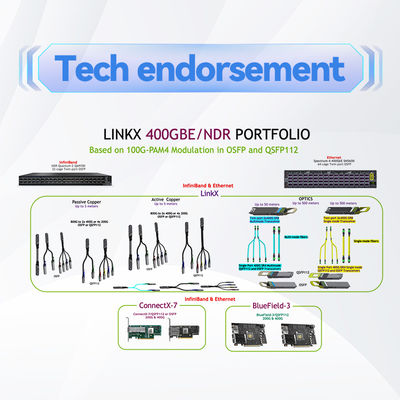 Πορτοκαλί ενεργό οπτικό Mellanox DAC καλώδιο Ethernet MC2210310-015 15M 40GbE QSFP+