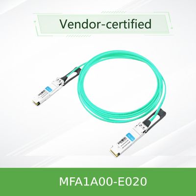 Nvidia Mfa1a00-Xxxx 100GB/S Qsfp28 Mmf Ενεργό οπτικό καλώδιο Mfa1a00-E020 Ενεργό καλώδιο ινών Ib EDR 100GB/S