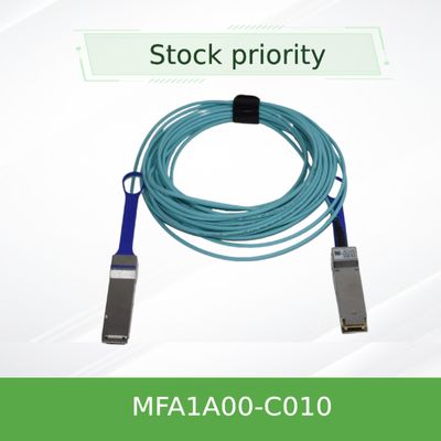 ενεργό οπτικό καλώδιο AOC MFA1A00-C010 10m 100GbE LSZH Mellanox QSFP28