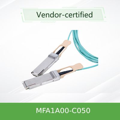 QSFP LSZH Mellanox AOC Active Optical Cable MFA1A00-C050 100GbE 50m καινούργιο και αυθεντικό