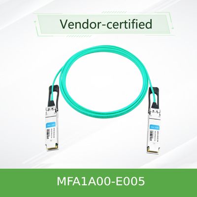 MFA1A00-E005 ενεργό οπτικό καλώδιο InfiniBand EDR μέχρι το καλώδιο 100Gb/S QSFP LSZH 5m Mellanox AOC