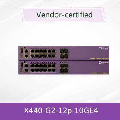 Επεκτάσιμο PoE+ Extreme Network AVB Switch 16531 X440-G2-12p-10GE4