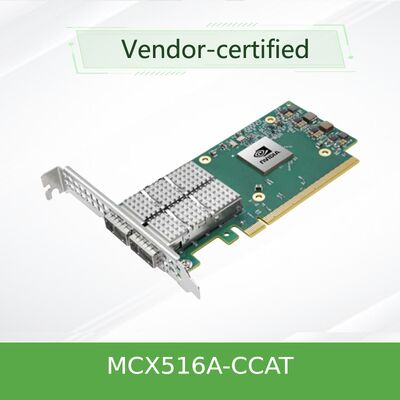 Κάρτα προσαρμογέα QSFP28 διπλής θύρας Mellanox ConnectX-5 MCX516A-CCAT 100GbE