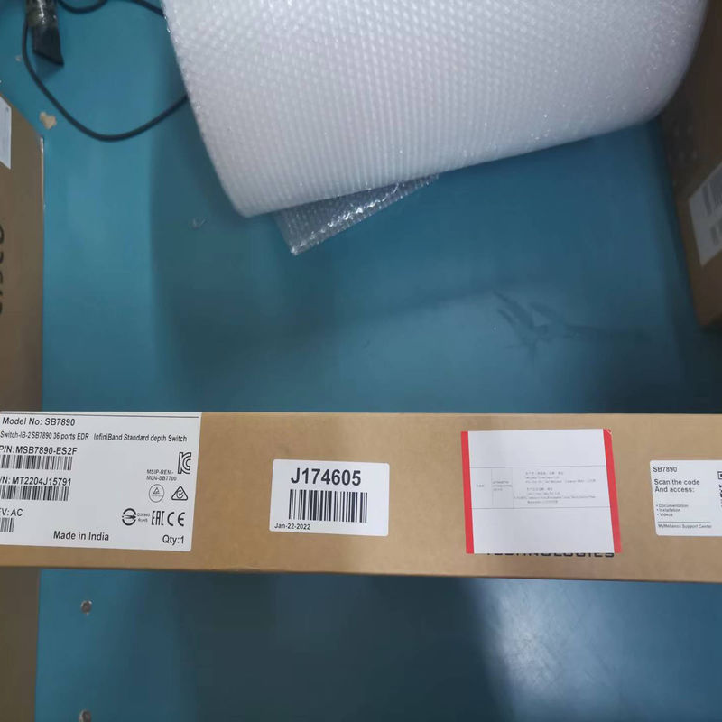 36p εξωτερικά διοικούμενου EDR 100Gb/S έξυπνος Mellanox Infiniband διακόπτης MSB7890-ES2F Non-Blocking