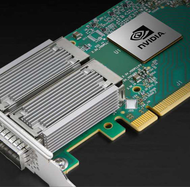 Κάρτα Mellanox 100gbe Nic mcx556a-EDAT connectX-5 QSFP28 προσαρμοστών δικτύων EDR/100GbE VPI