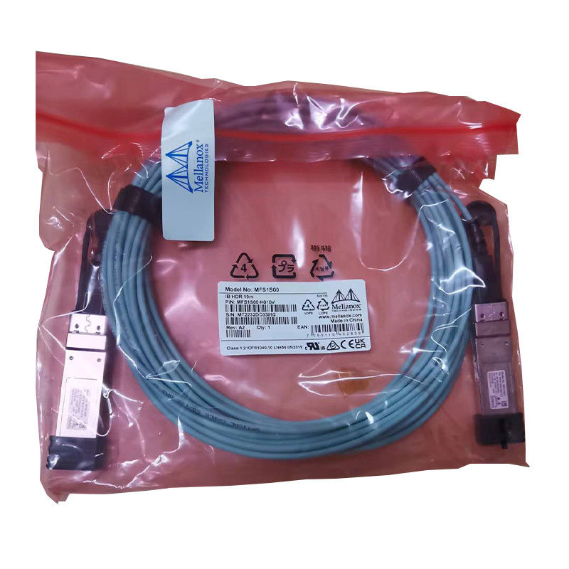 Καλώδιο MFS1S00-H020V IB HDR Mellanox AOC κονσολών μέχρι το καλώδιο δικτύων 200Gb/S QSFP56 20m