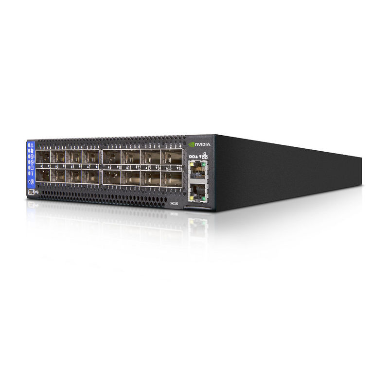2 σύντομος διακόπτης MSN2100-CB2F 100GbE 1U 16 λιμένες 2 εναλλασσόμενο ρεύμα PSUs X86 Mellanox SN2000 βάθους πυρήνων QSFP28
