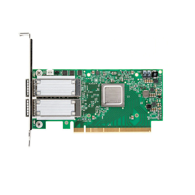100GbE διπλός-λιμένας QSFP28 PCIe3.0x16 καρτών mcx516a-CCAT δικτύων της NIC Mellanox