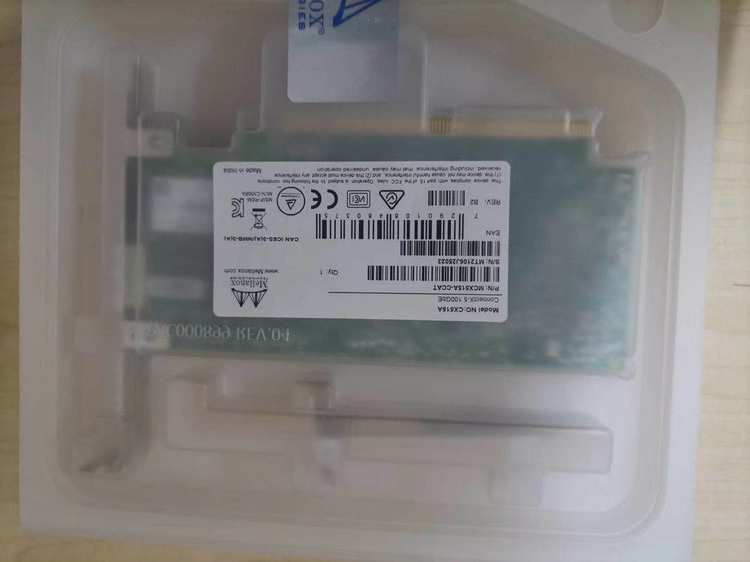 EN 10 25 40 50 Oe καρτών δικτύων 100GbE InfiniBand Mellanox ταχύτητες προσαρμοστών mcx515a-CCAT