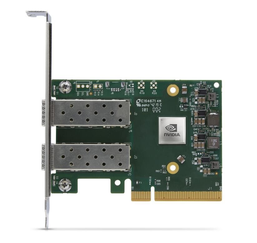ConnectX-6 διπλός λιμένας QSFP56 καρτών mcx623105an-VDAT 100GbE δικτύων Mellanox διεπαφών DX EN