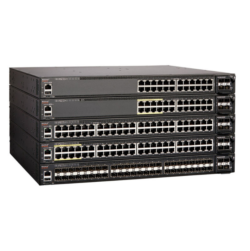 Δίκτυο Ruckus Icx7450 24 διακόπτης 1500W 336 Gb/S 960 Gb/S σημείου εισόδου λιμένων