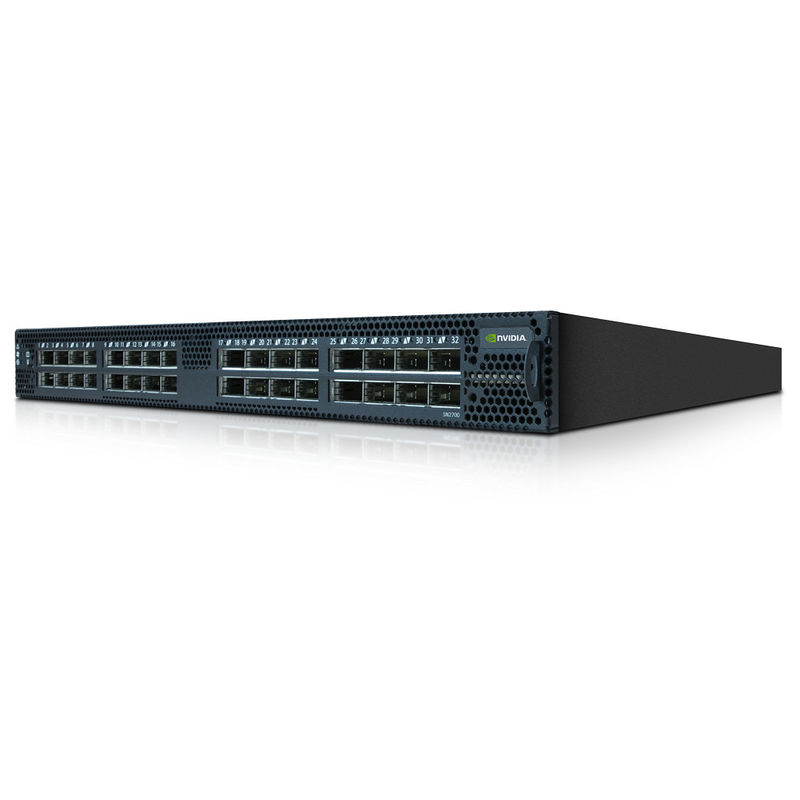 MSN3700-CS2F φάσμα-2 βασισμένος διακόπτης δικτύων mellanox 100GbE 1U ανοικτός με Onyx 32 λιμένες QSFP28
