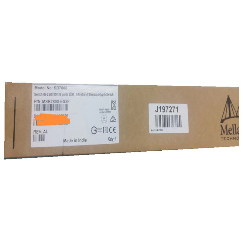 Βασισμένοι EDR InfiniBand 1U 36 QSFP28 MSB7800-ES2F Mellanox λιμένες δικτύων διακόπτης-IB 2