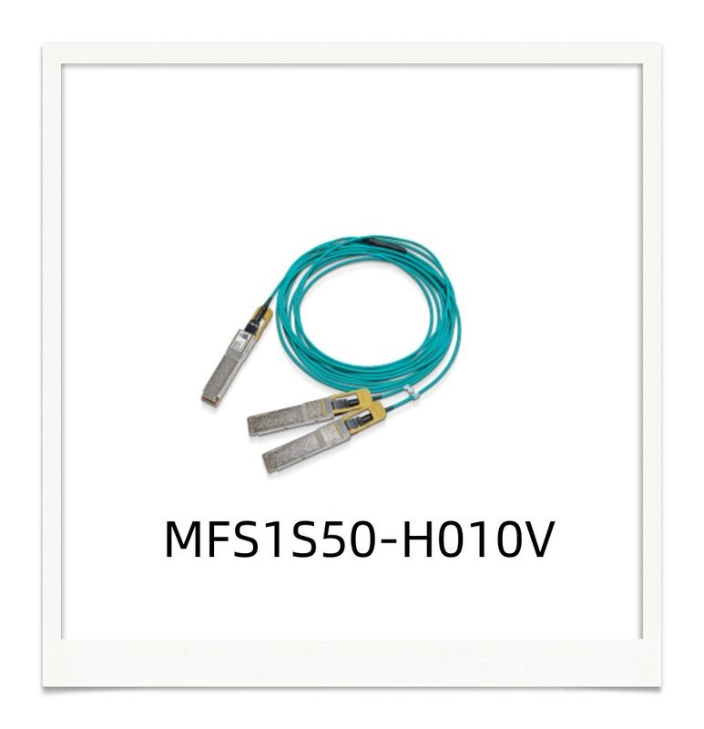 MFS1S50-H010V 200GbE στο ενεργό καλώδιο Mellanox AOC καλωδίων InfiniBand καλωδίων οπτικών ινών 2x100GbE