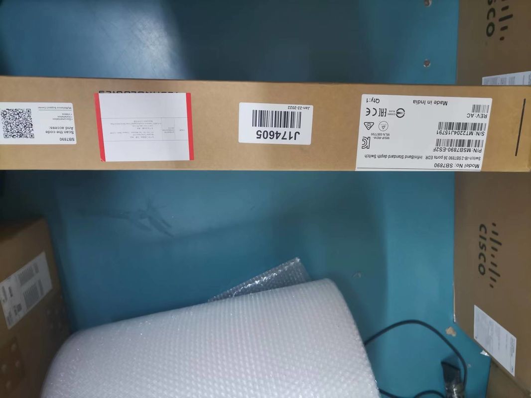 Σύστημα 36 λιμένες 1U InfiniBand EDR 100Gb/S διακοπτών δικτύων MSB7800-ES2F Mellanox QSFP28