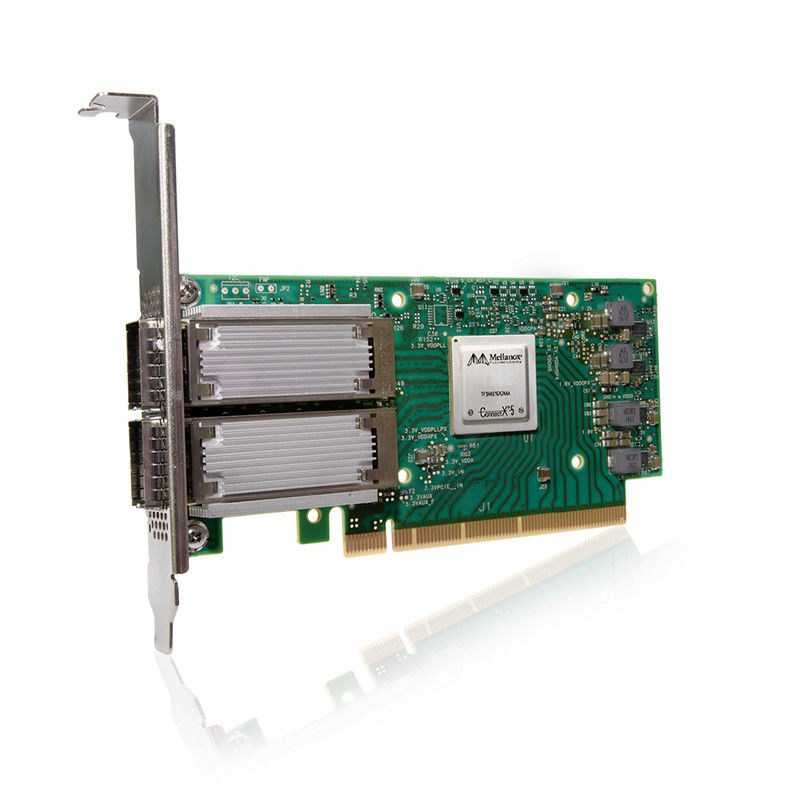 ConnectX-5 πρώην κάρτα EDR InfiniBand δικτύων Mellanox προσαρμοστών VPI και διπλός λιμένας QSFP28 mcx556a-EDAT 100GbE