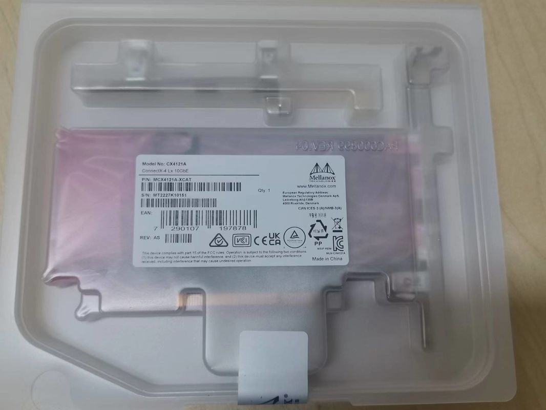 Mcx4121a-XCAT connectX-4 διπλός λιμένας SFP28 PCIe3.0 X8 καρτών 10GbE δικτύων Lx EN Mellanox