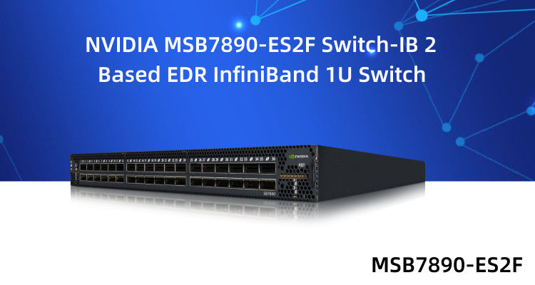 IB 2 βασισμένος διακόπτης 36 λιμένες MSB7890-ES2F δικτύων EDR 1U Mellanox QSFP28